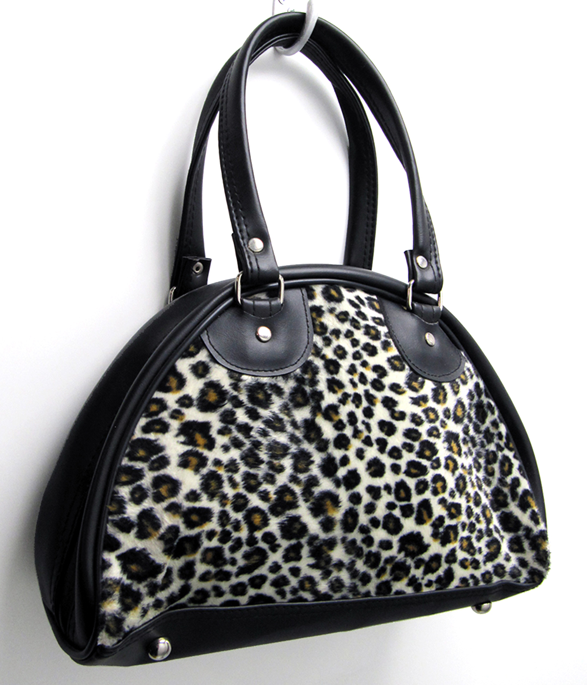 BOLSO BOWLING PEQUEÑO LEOPARDO NATURAL